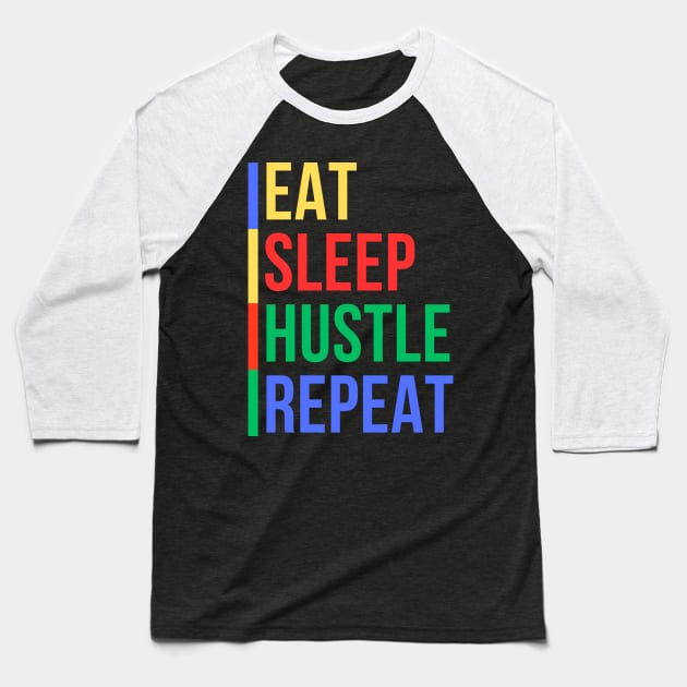 Hustler Routine (Mood Colors) Baseball T-Shirt by Mood Threads